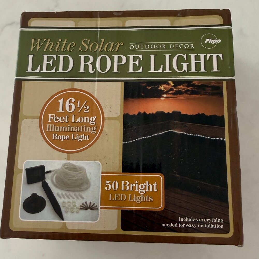 50 LED Blue Solar Rope Light